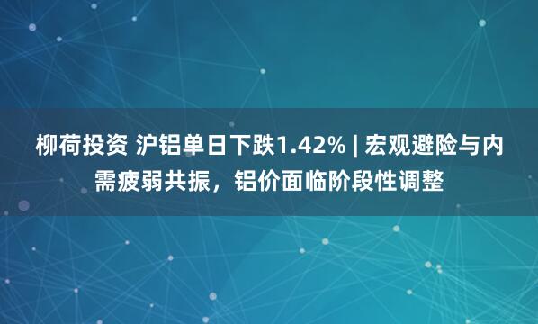 柳荷投资 沪铝单日下跌1.42% | 宏观避险与内需疲弱共振，铝价面临阶段性调整